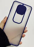 Чохол бампер soft-touch зі шторкою для камери Xiaomi Redmi Note 9s/Redmi Note 9 Pro Колір Синій, фото 2