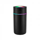 Міні USB зволожувач повітря для машини сак RGB 320мл, чорний, фото 3