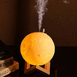 USB нічник-зволожувач повітря 3D Moon Місяць 880 мл, фото 4