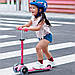 Самокат триколісний дитячий з підсвічуванням MICRO серії Mini Deluxe LED Рожевий до 50 кг, фото 2