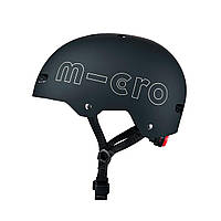 Защитный шлем премиум MICRO с LED габаритами размер M 52 56 cm Черный