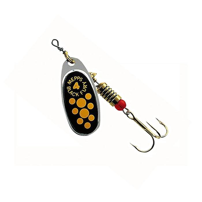 Блешня Mepps Black Fury 2 Срібло/помаранчеві точки, фото 1