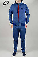 Чоловічий теплий спортивний костюм Nike (Найк) Jordan (1493-3) Батал, чоловічі спортивні костюми Туреччина, Синій