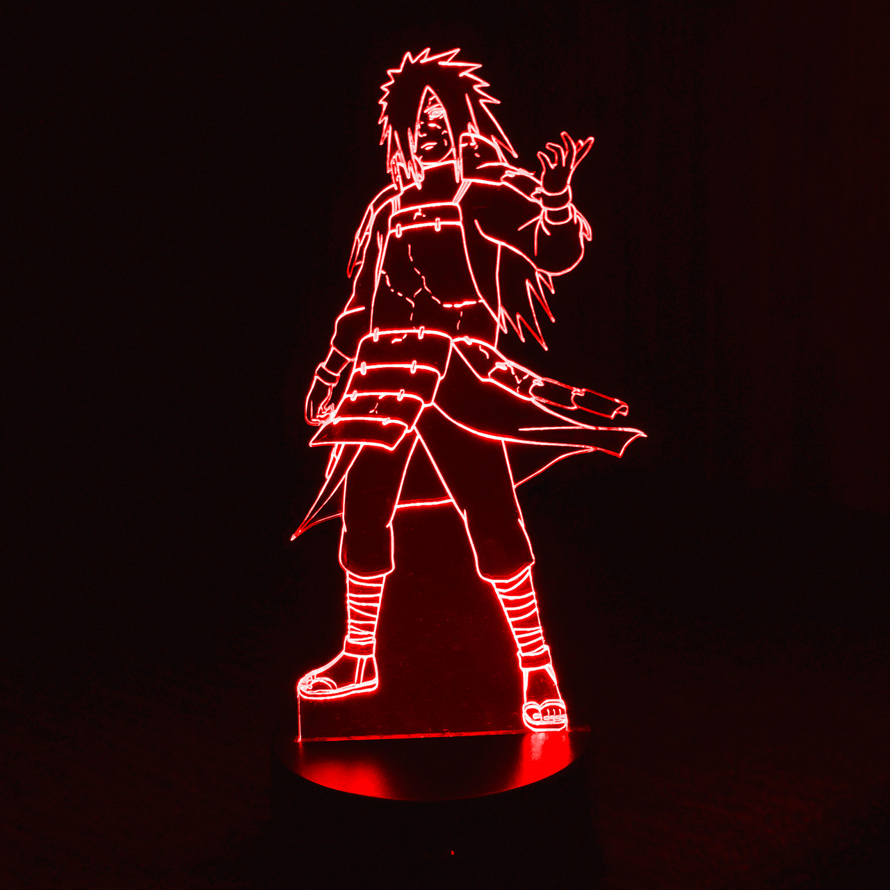Акриловий світильник-нічник Учіха Мадара (Uchiha Madara) 2 червоний tty-n000394