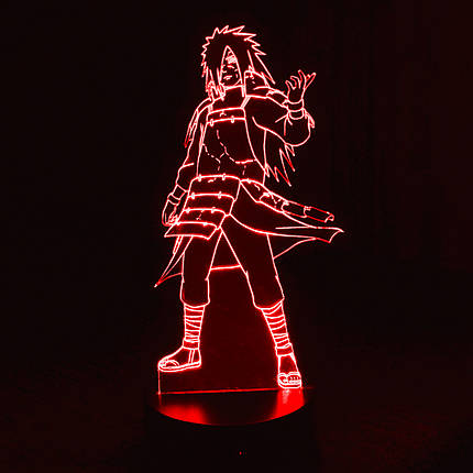 Акриловий світильник-нічник Учіха Мадара (Uchiha Madara) 2 червоний tty-n000394, фото 1