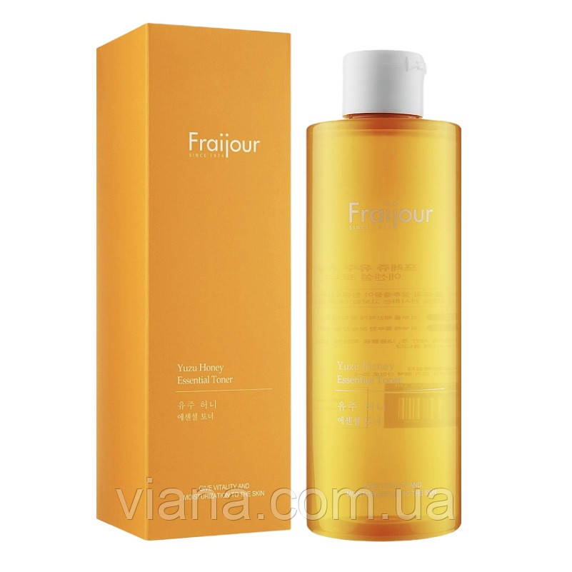 Тонер прилизальний з прополісом і екстр юдзу EVAS Fraijour Yuzu Honey Essential Toner