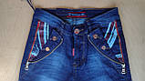 Джинси підліткові для хлопчика з декоративним оздобленням VIGOOCC сині (25 розмір), фото 5