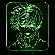 Акриловий світильник-нічник Сьото Тодорокі (Todoroki Shoto) зелений tty-n000091