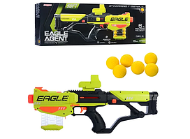 Автомат 55см,м'які кулі 6шт,в кор-ці,57х22х6,5см №391(12)