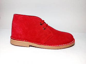 Жіночі іспанські червоні зимові замшеві утеплені черевики, дезерты