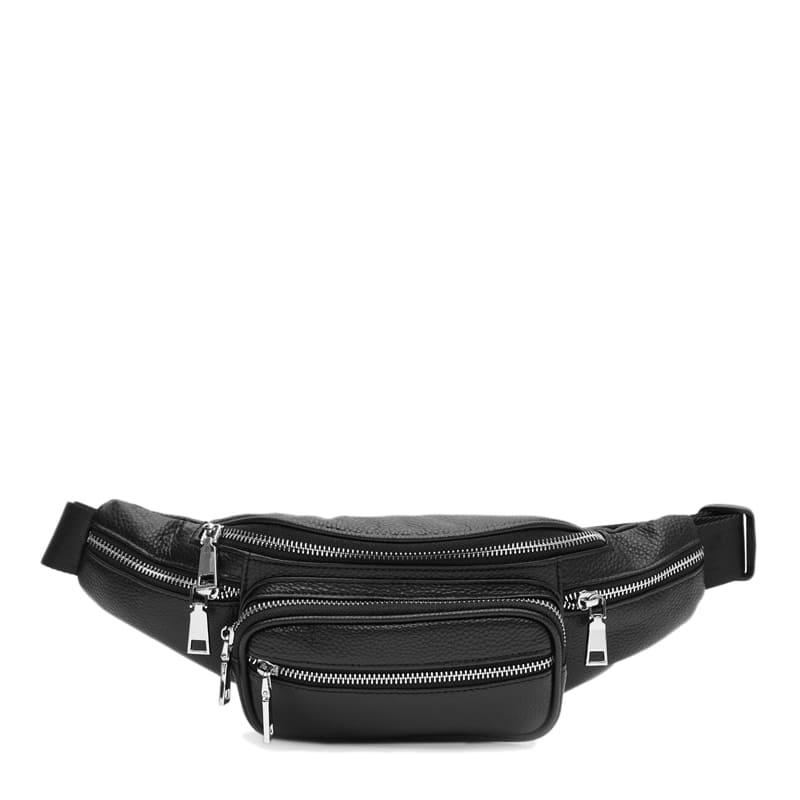 Мужка шкіряна сумка на пояс Ricco Grande K16292bl-black