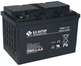 Акумуляторна батарея AGM 63А/год 12 В EB63-12 циклічний режим BB Battery