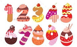 Цифри 60 вафельних картинок