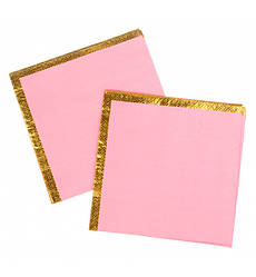 Серветки святкові "Pink&gold" (20 шт.), Польща, розмір - 33х33 см.
