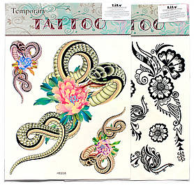 Тимчасові татуювання для тіла Temporary tatoo Lily HSG