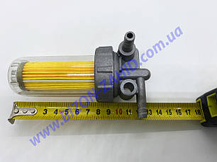 Паливний кран з відстійником (з фільтром) Стакан пластик R175; R180; R190; R195 варіант №2, фото 5