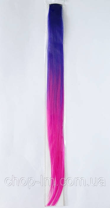 Накладні 2-хцветные пасма волосся (Бузково-рожеві) 50 см, дитяча зачіска