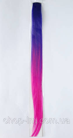 Накладні 2-хцветные пасма волосся (Бузково-рожеві) 50 см, дитяча зачіска, фото 1