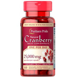 Екстракт журавлини Puritan's Pride Cranberry 25.000 mg One Per Day (60 капсул.), фото 1