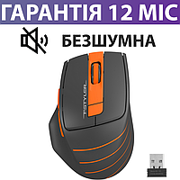 Беспроводная мышка A4Tech FG30S, черная/оранжевая, тихая/бесшумная, компьютерная мышь для ПК и ноутбука