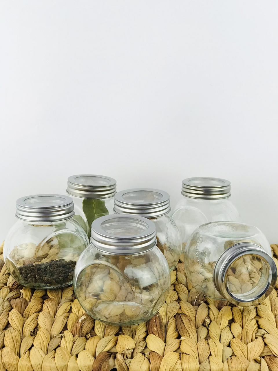 Комплект Стеклянных Банок с Металлической Крышкой, 190мл, 6 Штук, 8*6*8 ...