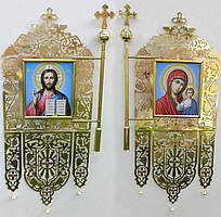 Хоругви латунні з виноградом 51х112см