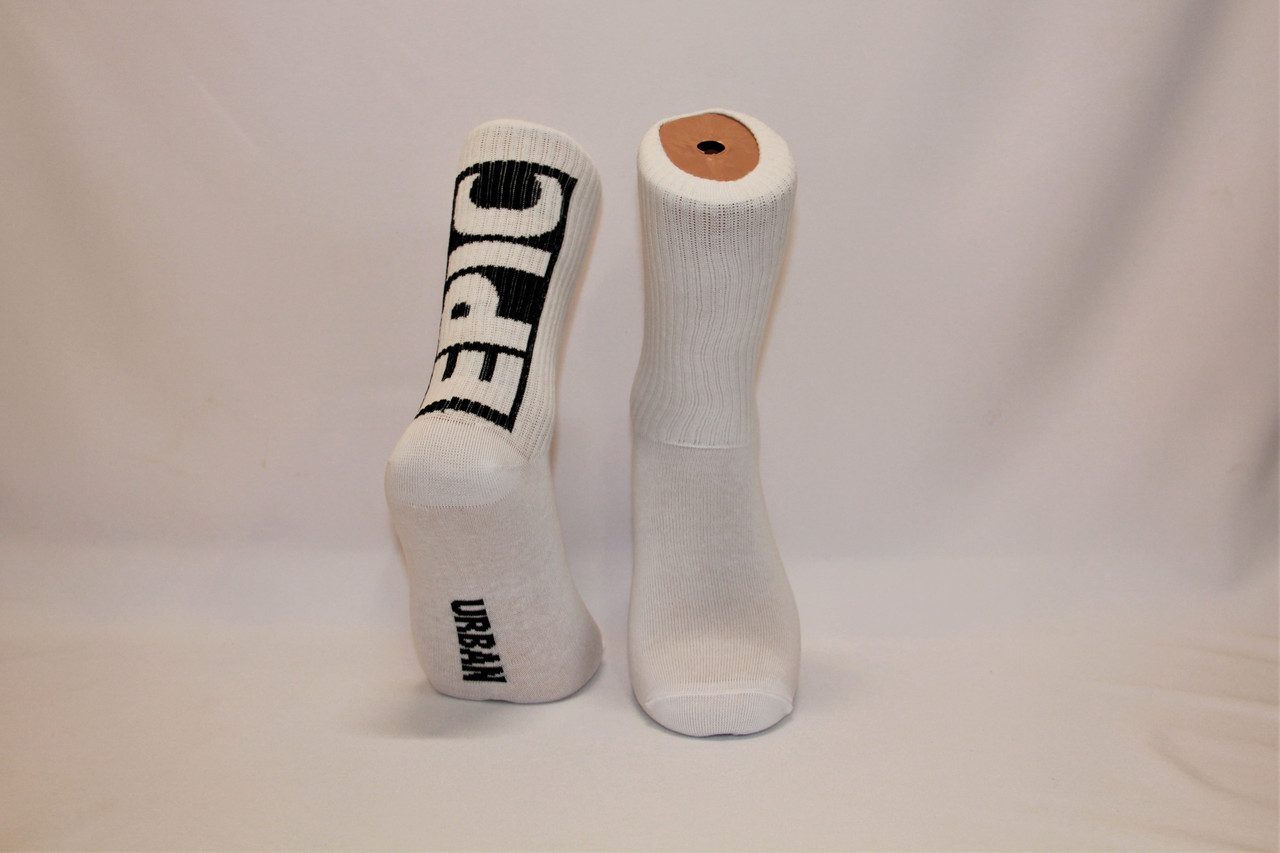 Чоловічі шкарпетки високі ТЕННІС НЛ з написами Urban socks 40-45 білий EPIC