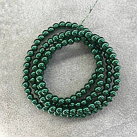 Бусины на нитке Майорка цвет зеленый (стекло) d=6мм L=80см (~140 штук)