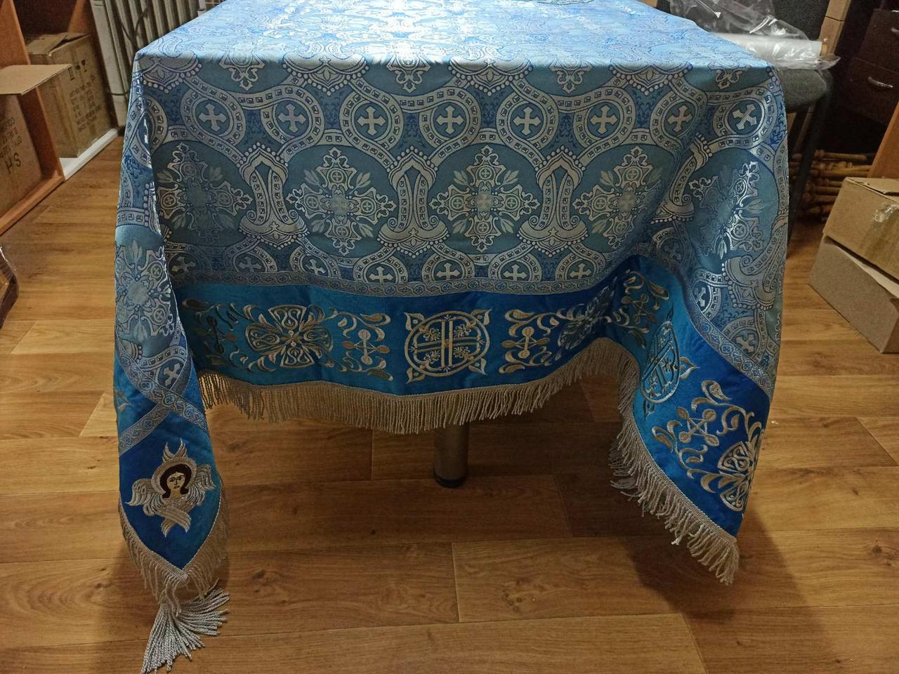 Скатертина вишита на престол (парча + оксамит)