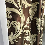 Готовий комплект штор блекаут з ламбрекеном 150х270 см ( 2шт ) Колір - Шоколадний, фото 6