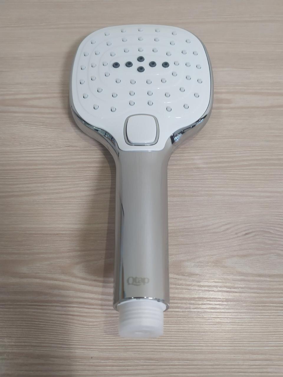 Лейка для душу з 3-м режимами потік квадратна Білий / Хром Q-tap Душові лейкементи, фото 1