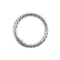 Кольцо-карабин вите Ø 3,5 см (внутренний - 2,6 см), Серебро