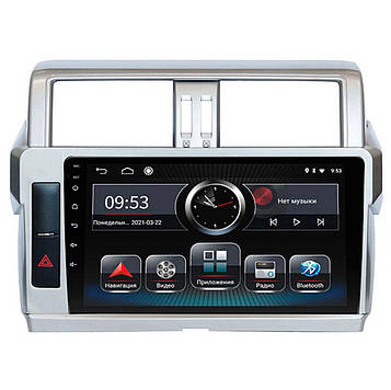 Магнітола для Toyota Land Cruiser Prado 150 2013-2017 на Android | Сенсорний екран, GPS, Bluetooth, камера