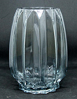 Ваза скляна сіра Кантрісайд 11х20см діаметр 10 см DL21022548 низька красива вишукана