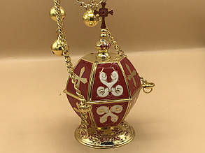 Кадило в червоному декорі емаллю