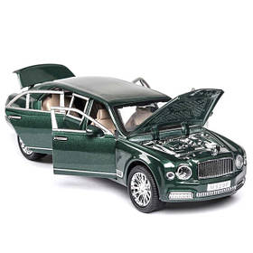 Машинка металлическая Bentley Mulsanne коллекционная игрушечная моделька свет звук открываются двери (59085)