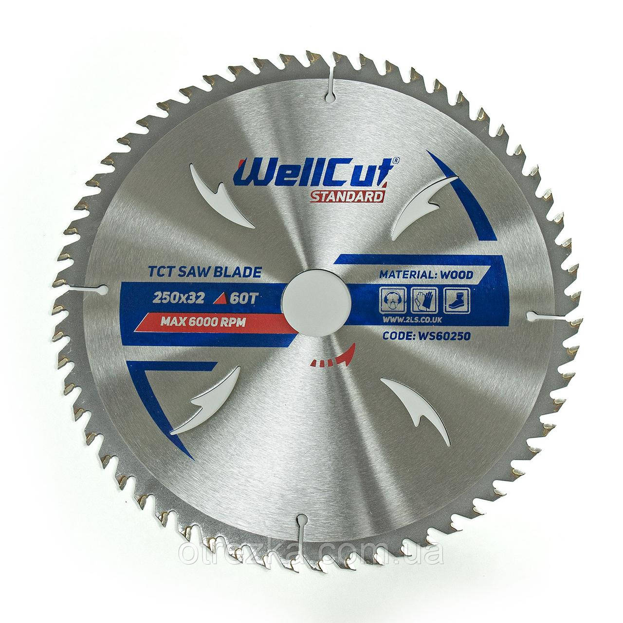 Пила дискова з твердосплавною напайкою WellCut standard 250х32 60T