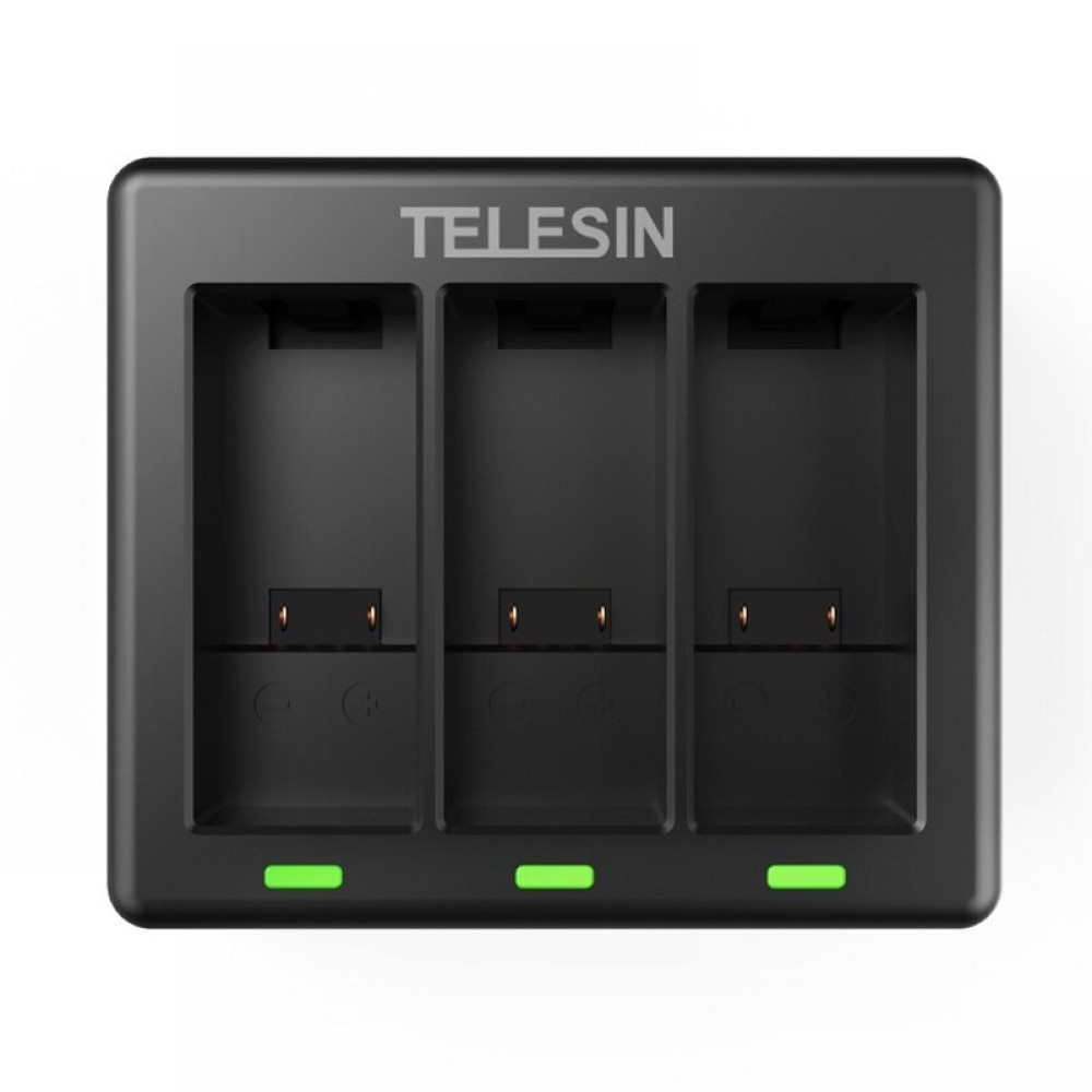 Зарядка для Gorpo 9/10/11 три слоти 3х 800мА Telesin GP-BCG-902