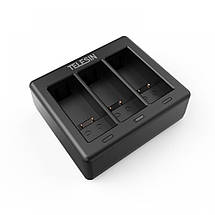 Зарядка для Gorpo 9/10/11 три слоти 3х 800мА Telesin GP-BCG-902, фото 4