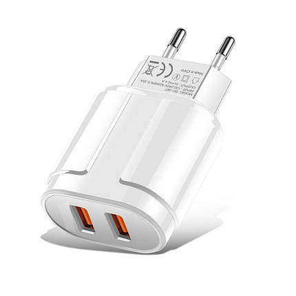 Зарядний пристрій із подвійним USB 2.4 А 15 Вт Puluz SYA001167801B, фото 1