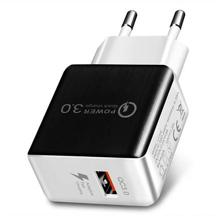 Адаптер швидкого заряджання QC3.0 18 Вт Puluz SYA00273201A, фото 1