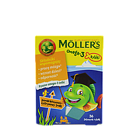 Mollers Omega-3 омега 3 рыбки, 36 шт рыбий жир для детей Норверия