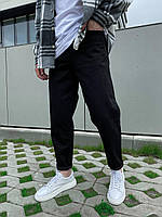 Мужские джинсы черного цвета (черные), турецкие укороченные МОМы лето весна