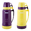 Термос Kamille Жовтий пластиковий питний жовтий зі скляною колбою 1800мл KM-2032, фото 8