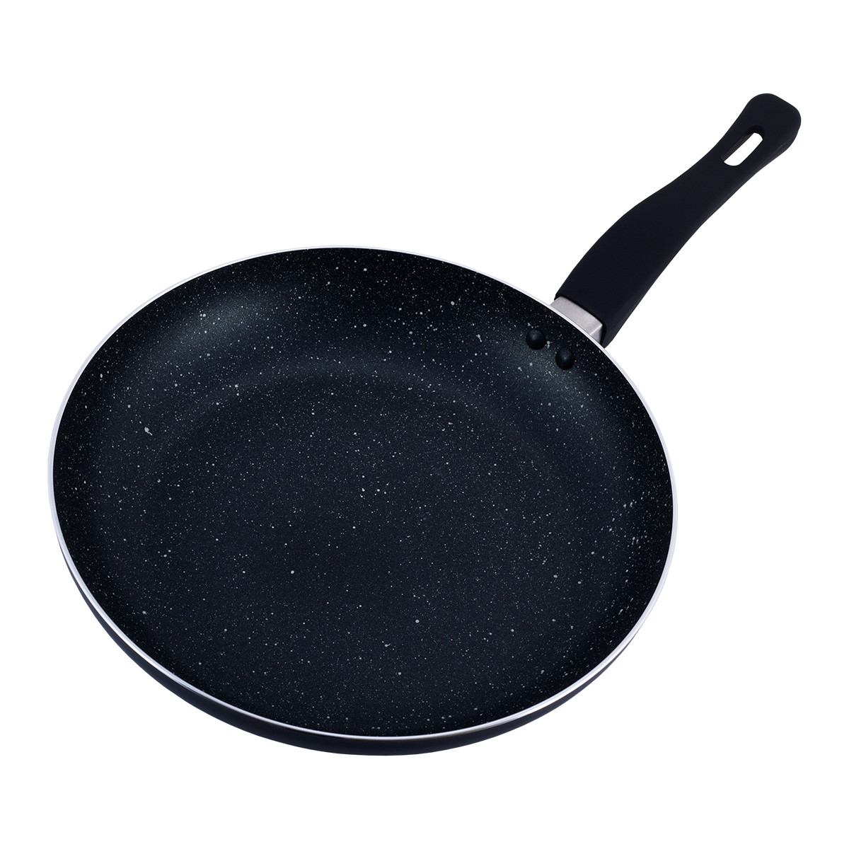 Сковорода Kamille KM-4248MR Ø28*4.5 см з мармуровим покриттям із алюмінію без кришки для індукції