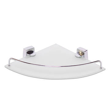 Полиця для ванної Besser KM-8817 кутова скляна 28х28х6см