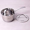 Ківш Kamille KM-4716S 1.8 л з нержавіючої сталі з кришкою і 7-шаровим дном для індукції, фото 5