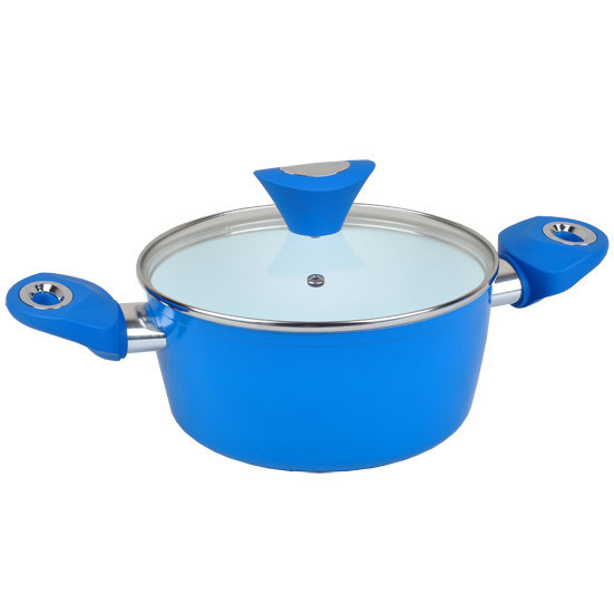Каструля Kamille KM-4211B 2.5 л з керамічним покриттям, з кришкою