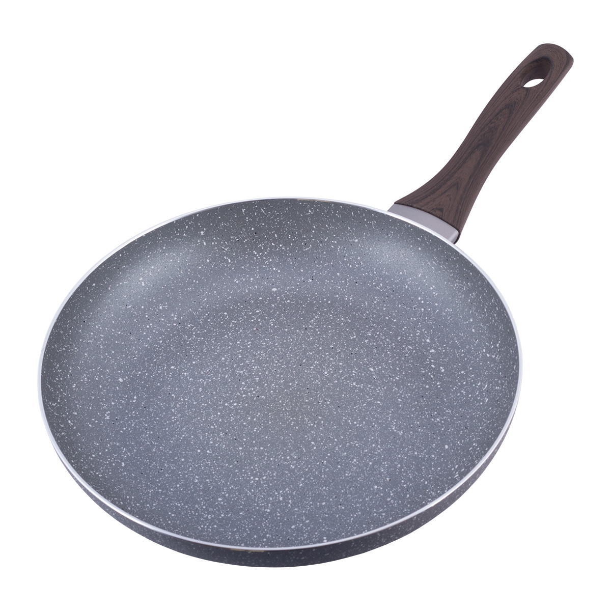 Сковорода Kamille KM-4115 30см з антипригарним покриттям Grey marble з алюмінію для індукції