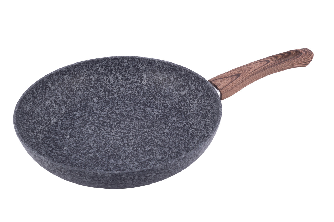Сковорода Kamille KM-4163 30см з антипригарним покриттям Grey marble з алюмінію для індукції